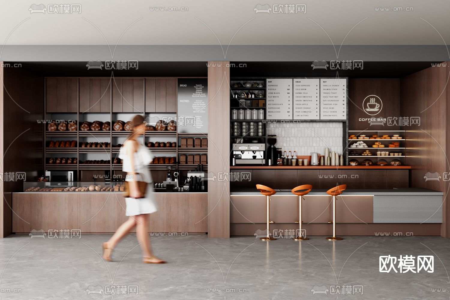 面包店 糕点店3d模型下载