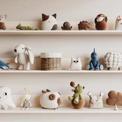  现代毛绒玩具su模型 