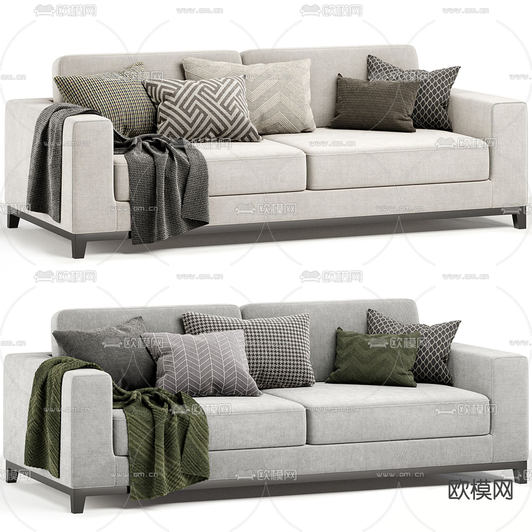 双人沙发3d模型下载