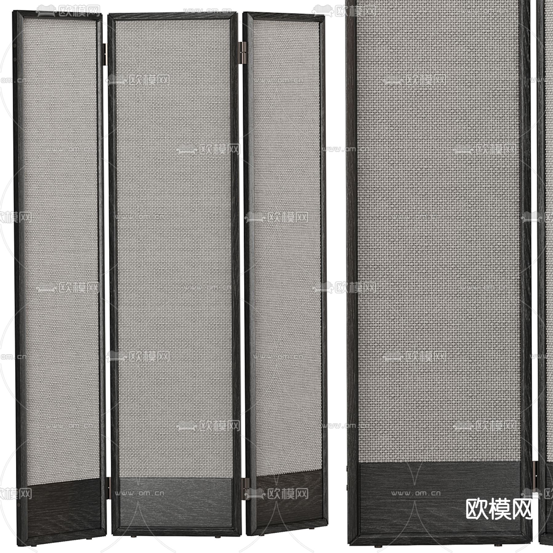 屏风隔断 活动屏风3d模型下载（渲染图3）