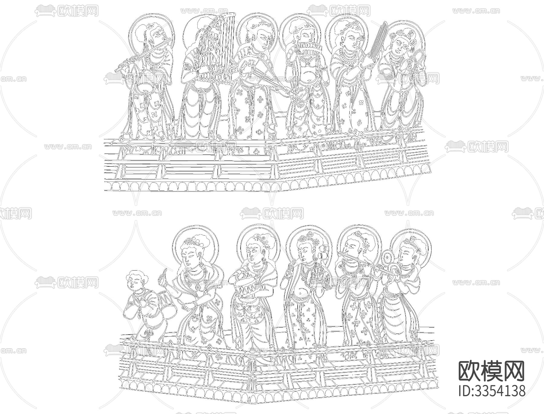 敦煌飞天CAD下载（渲染图10）