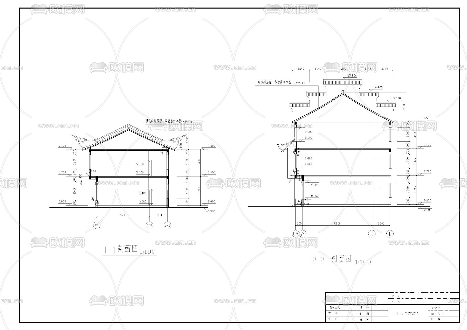 仿古商业建筑图下载（渲染图5）