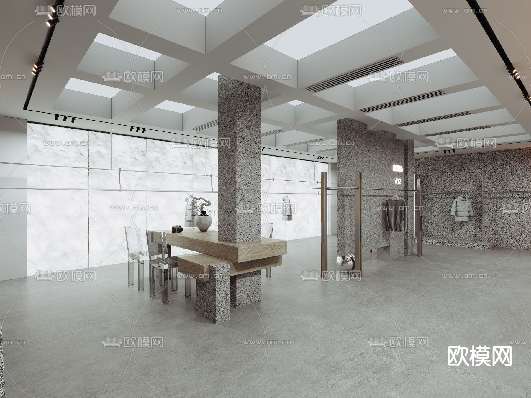 服装店 直播间3d模型下载（渲染图3）