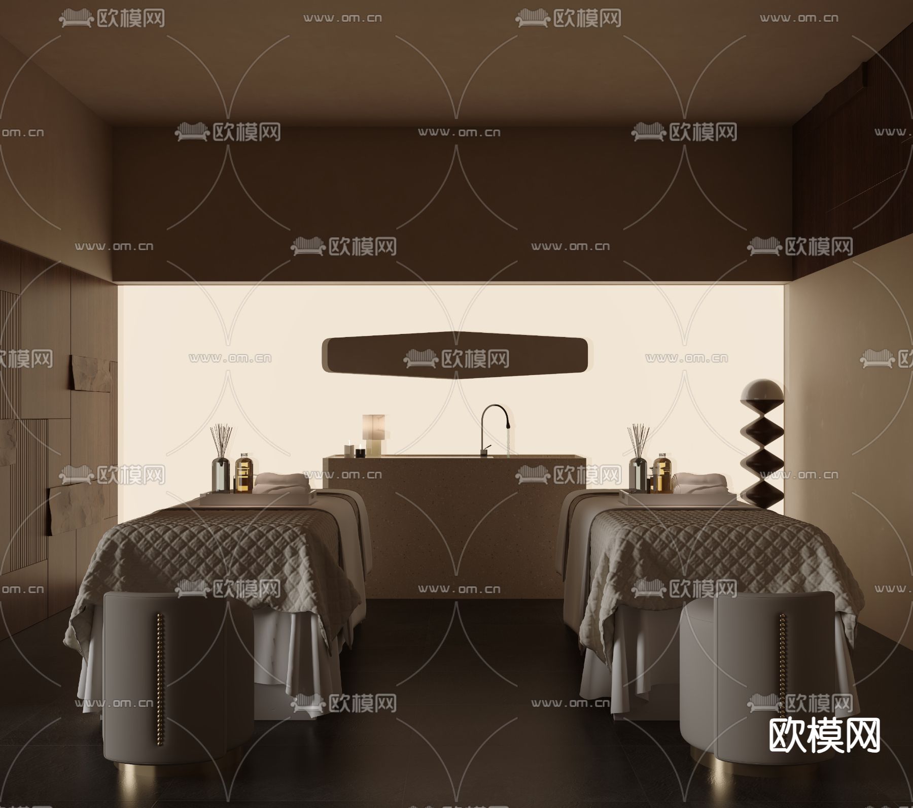 现代SPA 护理房 美容院3d模型下载