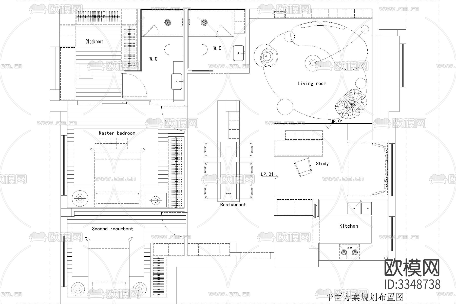 室内家装CAD施工图下载（渲染图2）