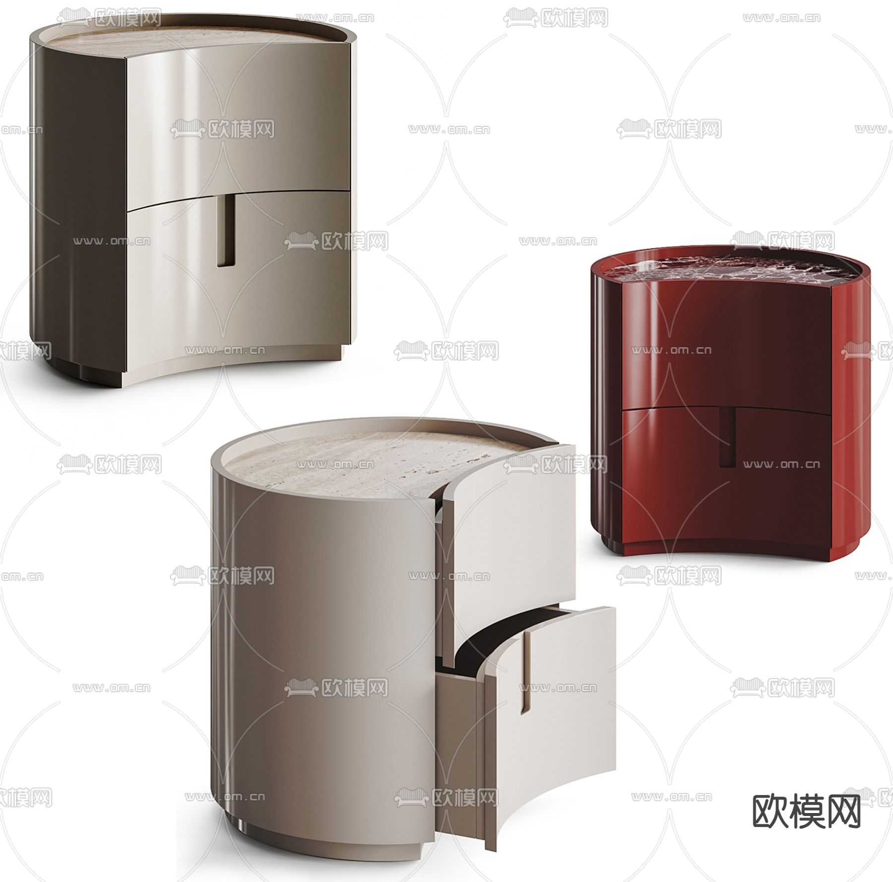 Poliform 床头柜su模型下载（渲染图3）