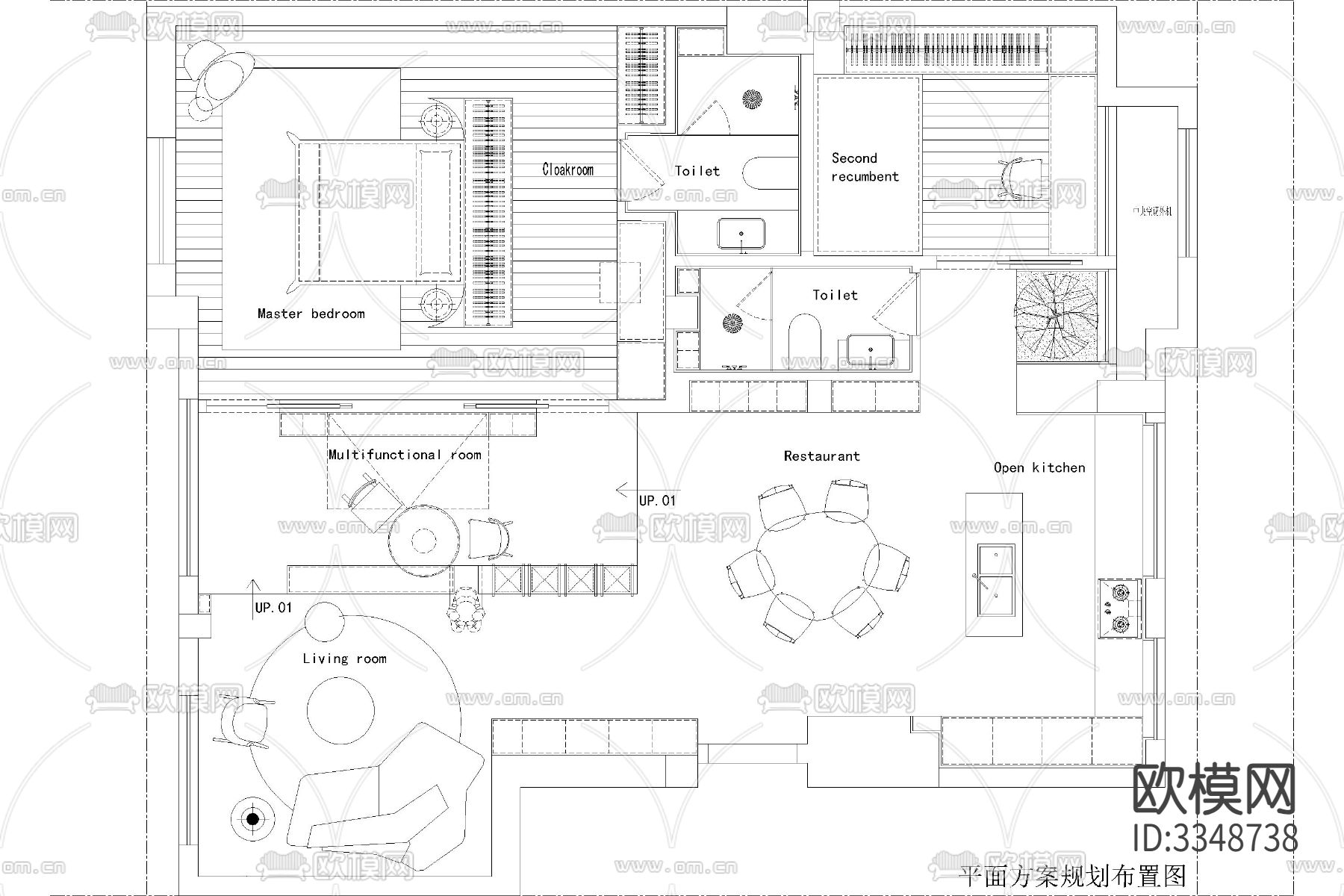 室内家装CAD施工图下载（渲染图4）