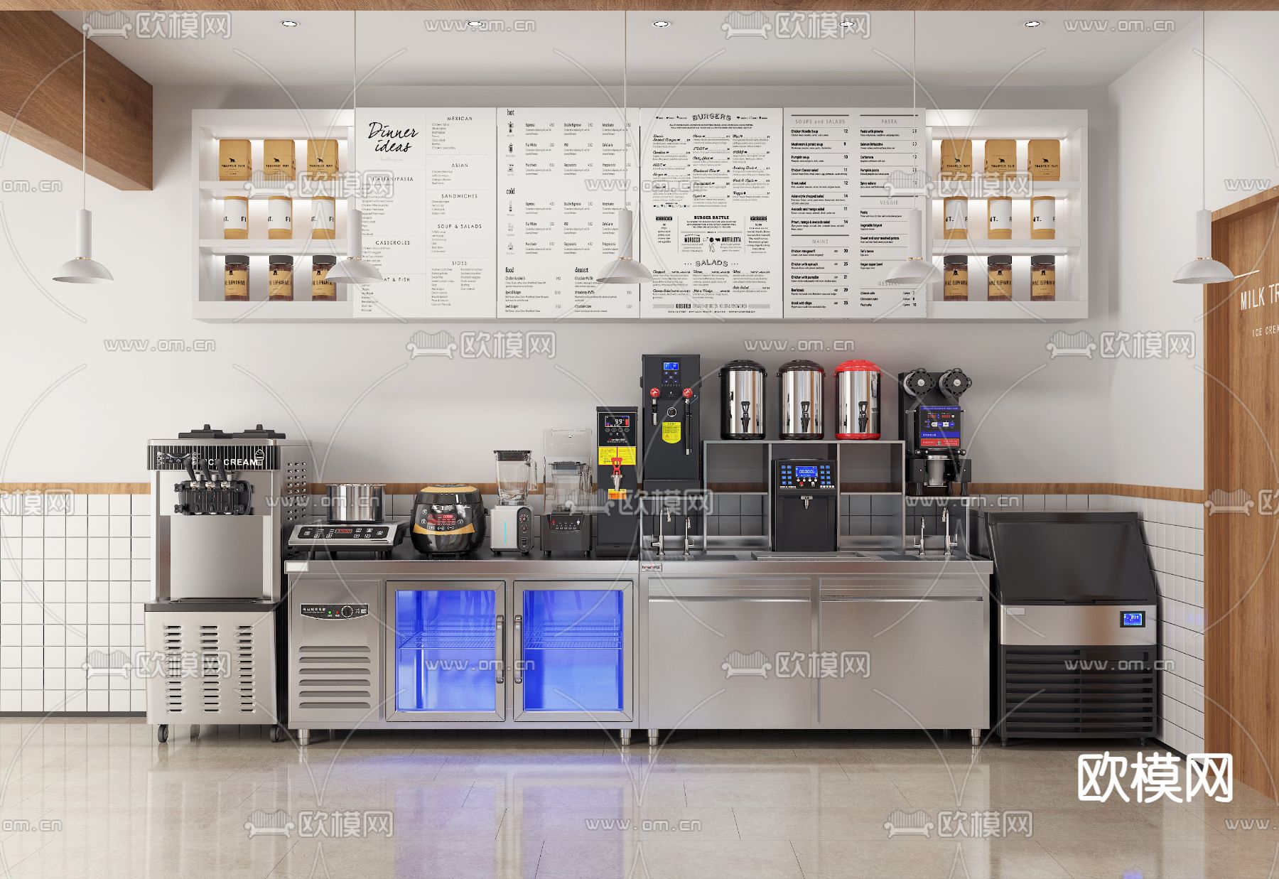 奶茶店设备 咖啡机3d模型下载