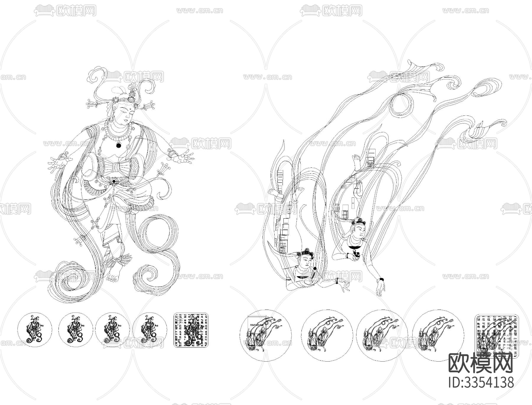 敦煌飞天CAD下载（渲染图7）
