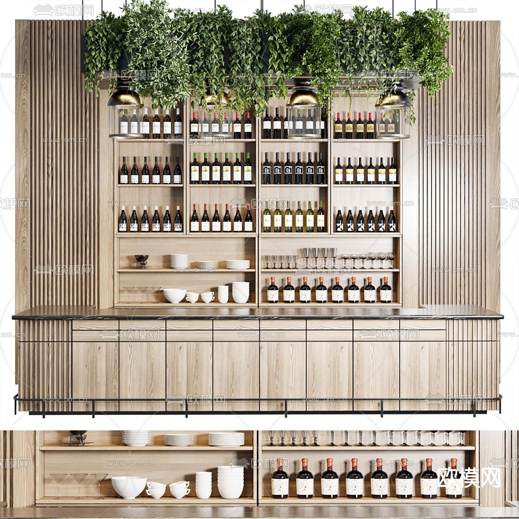 咖啡厅操作台 接待处 吧台3d模型下载