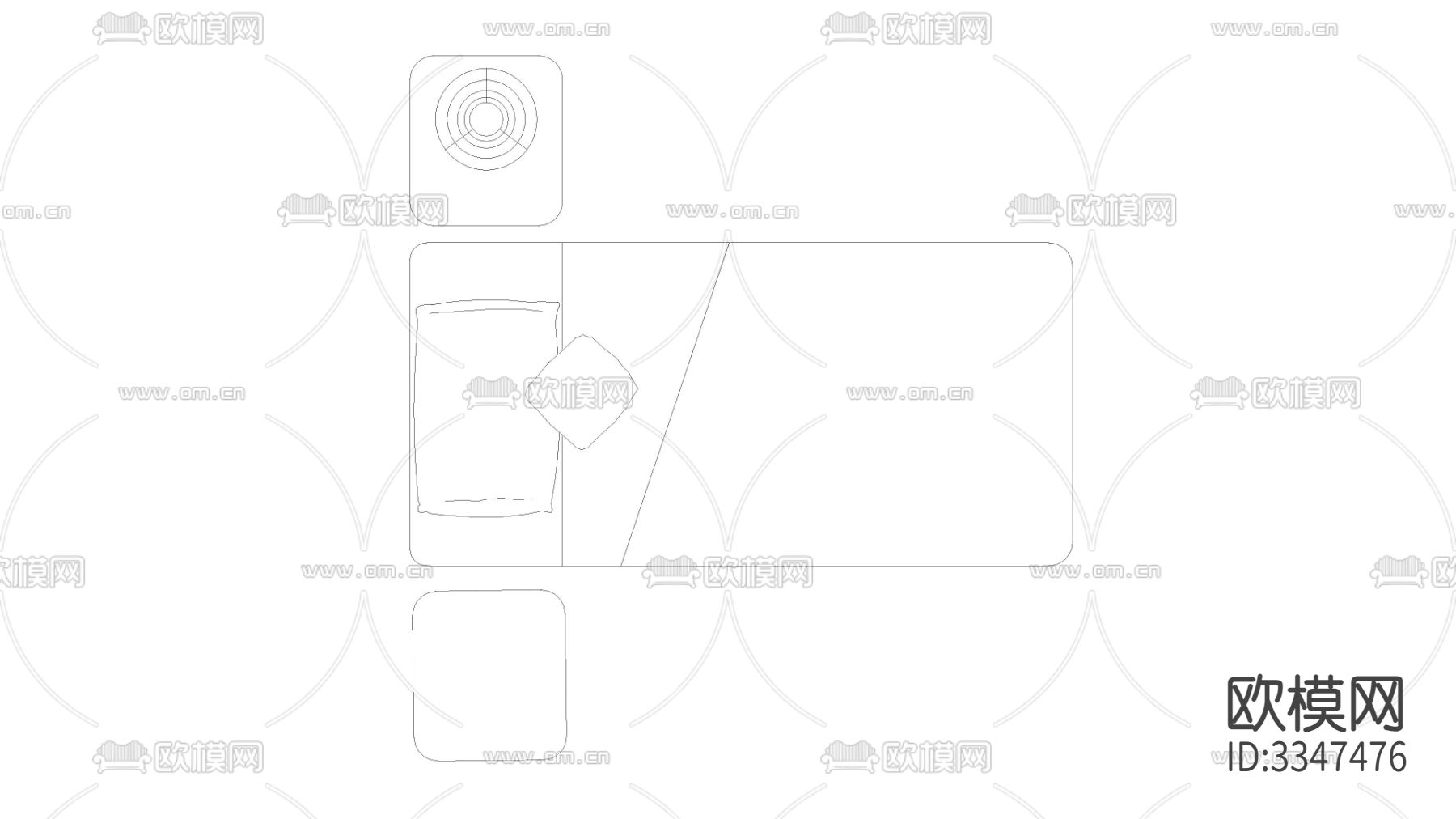 卧室 家装CAD平面图下载