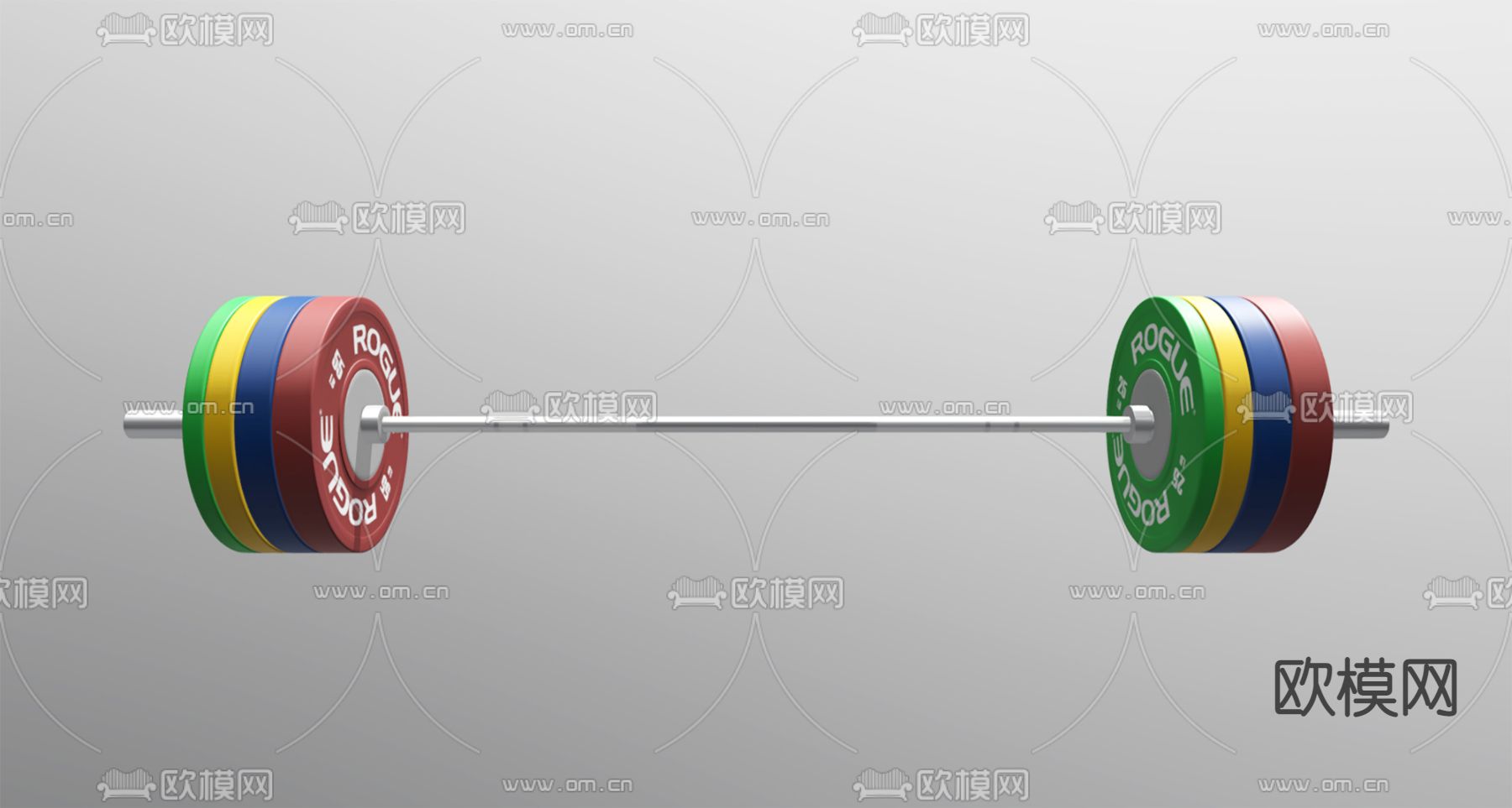 举重杠铃 健身器材3d模型下载