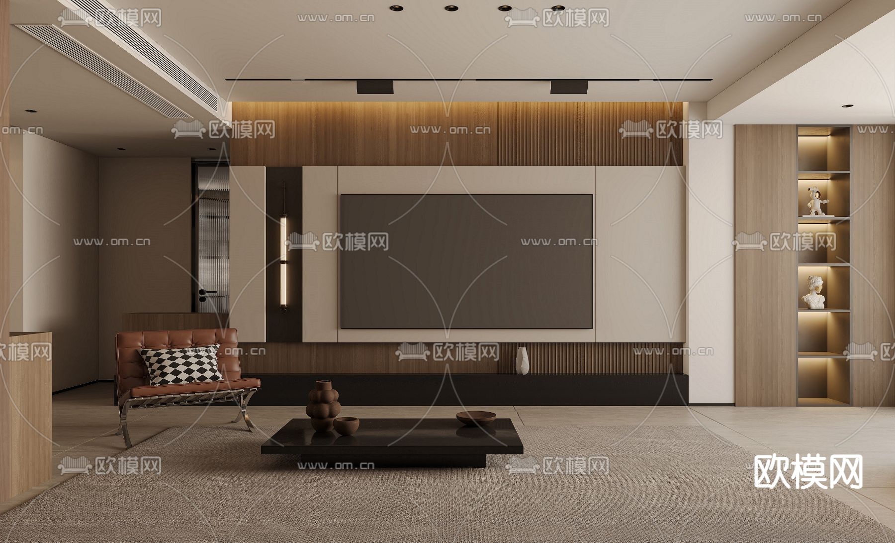 意式客餐厅3d模型下载（渲染图2）