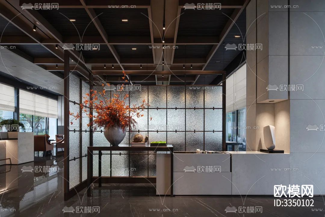 营销中心cad平面图下载（渲染图3）