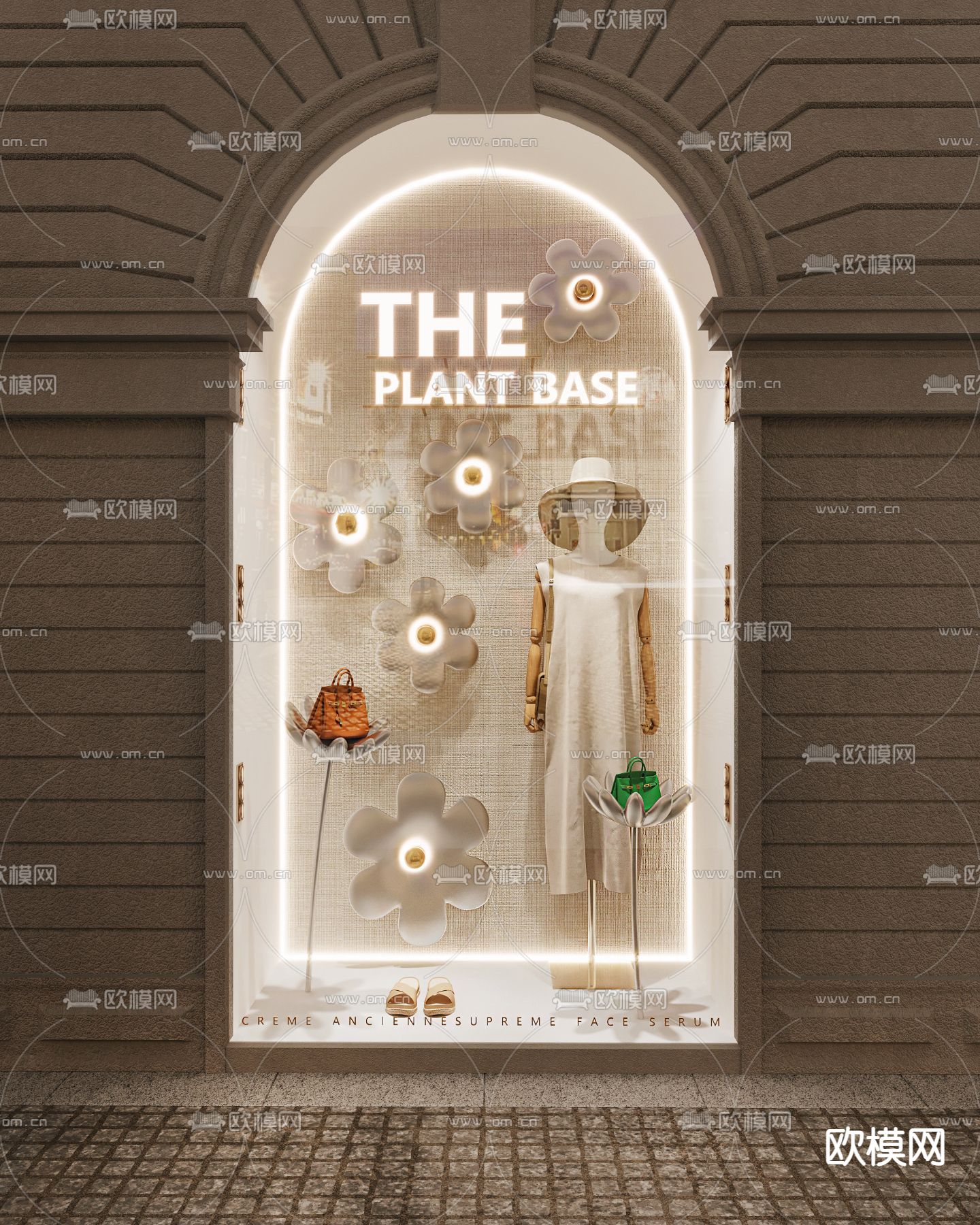 奢侈品橱窗 女装橱窗3d模型下载