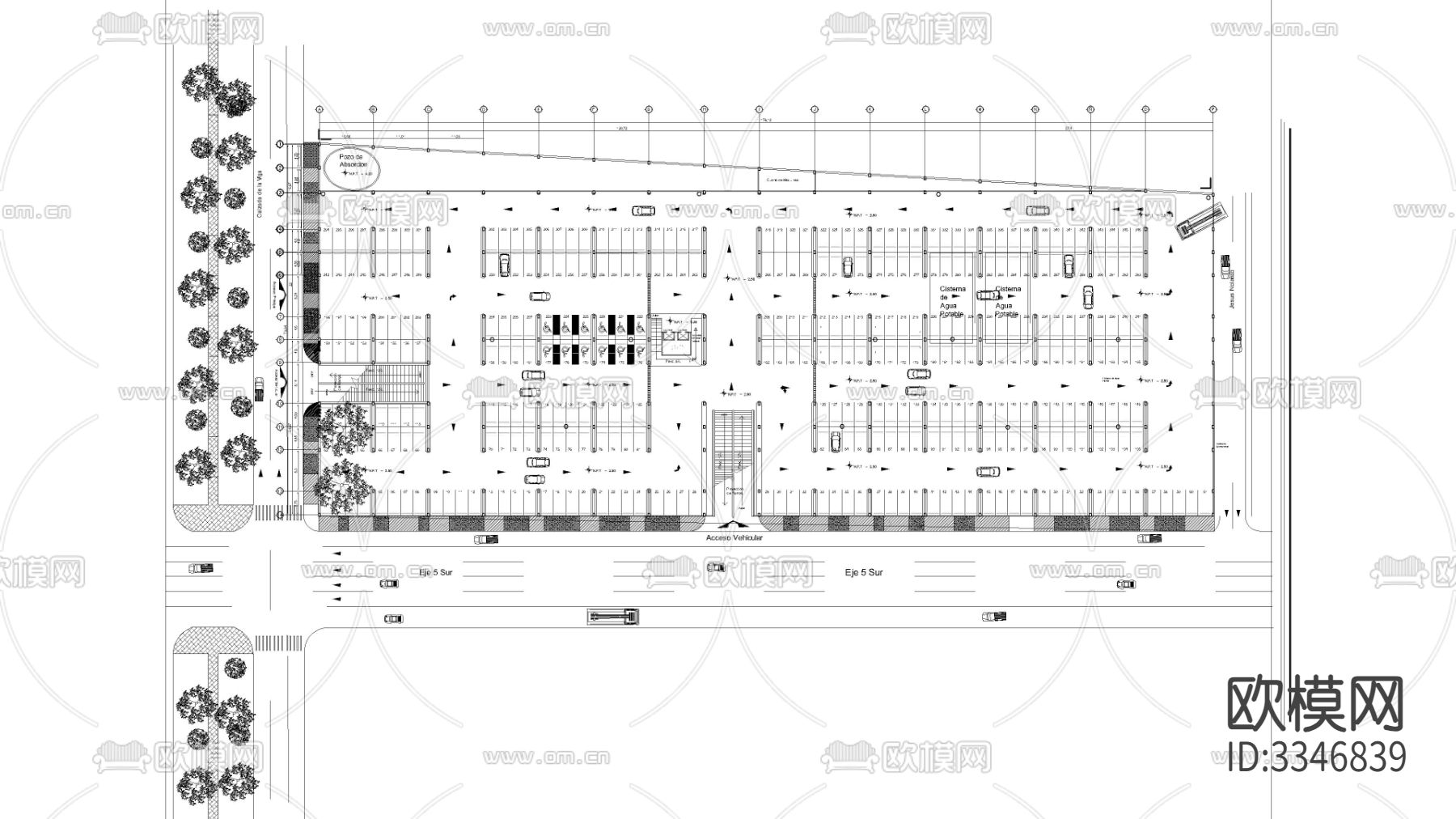 购物中心建筑图纸CAD平面图下载（渲染图3）