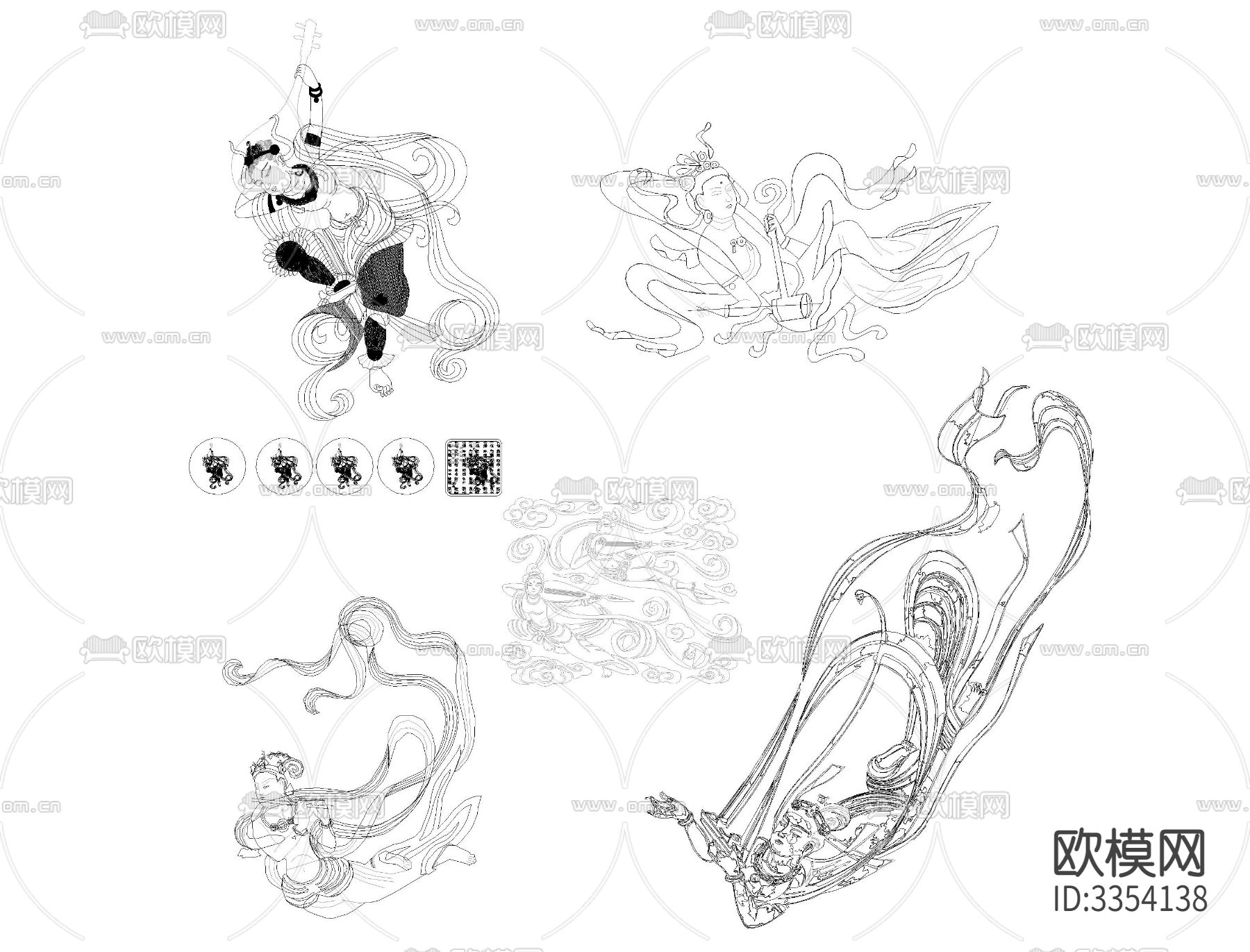 敦煌飞天CAD下载（渲染图9）