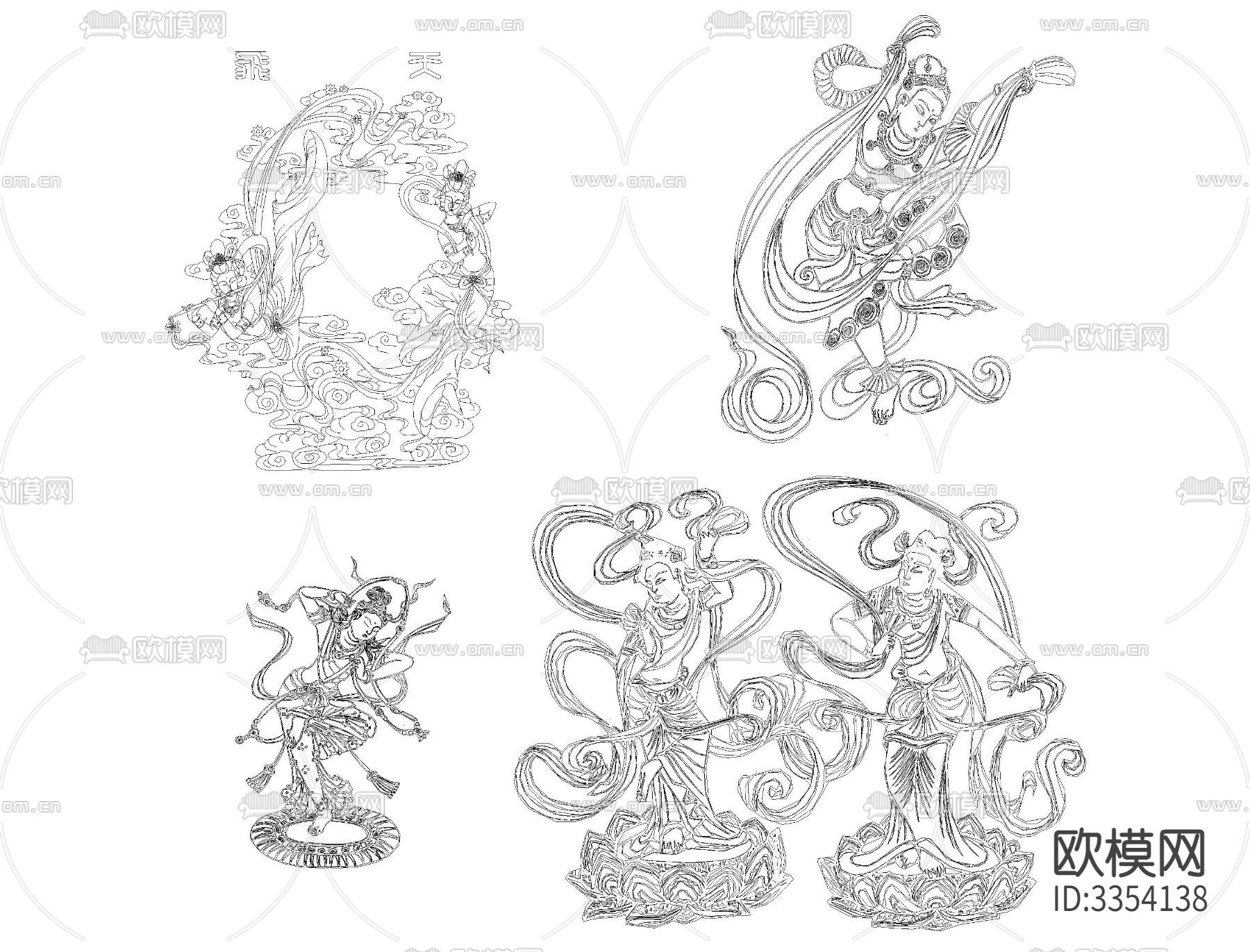 敦煌飞天CAD下载（渲染图5）
