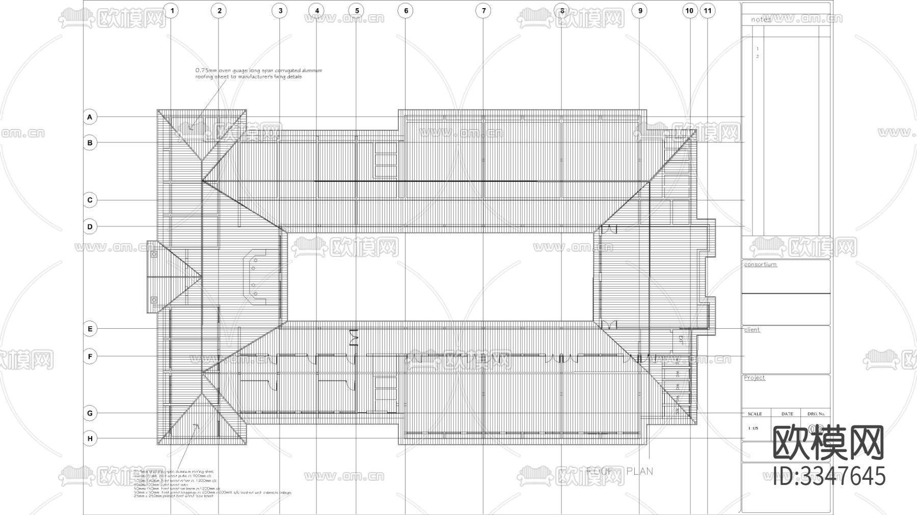 实验室建筑CAD施工图下载（渲染图2）