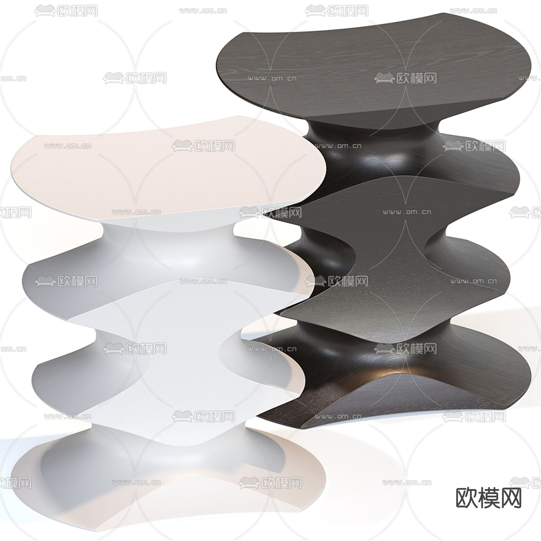 Poliform 边几 角几 桌几3d模型下载（渲染图1）