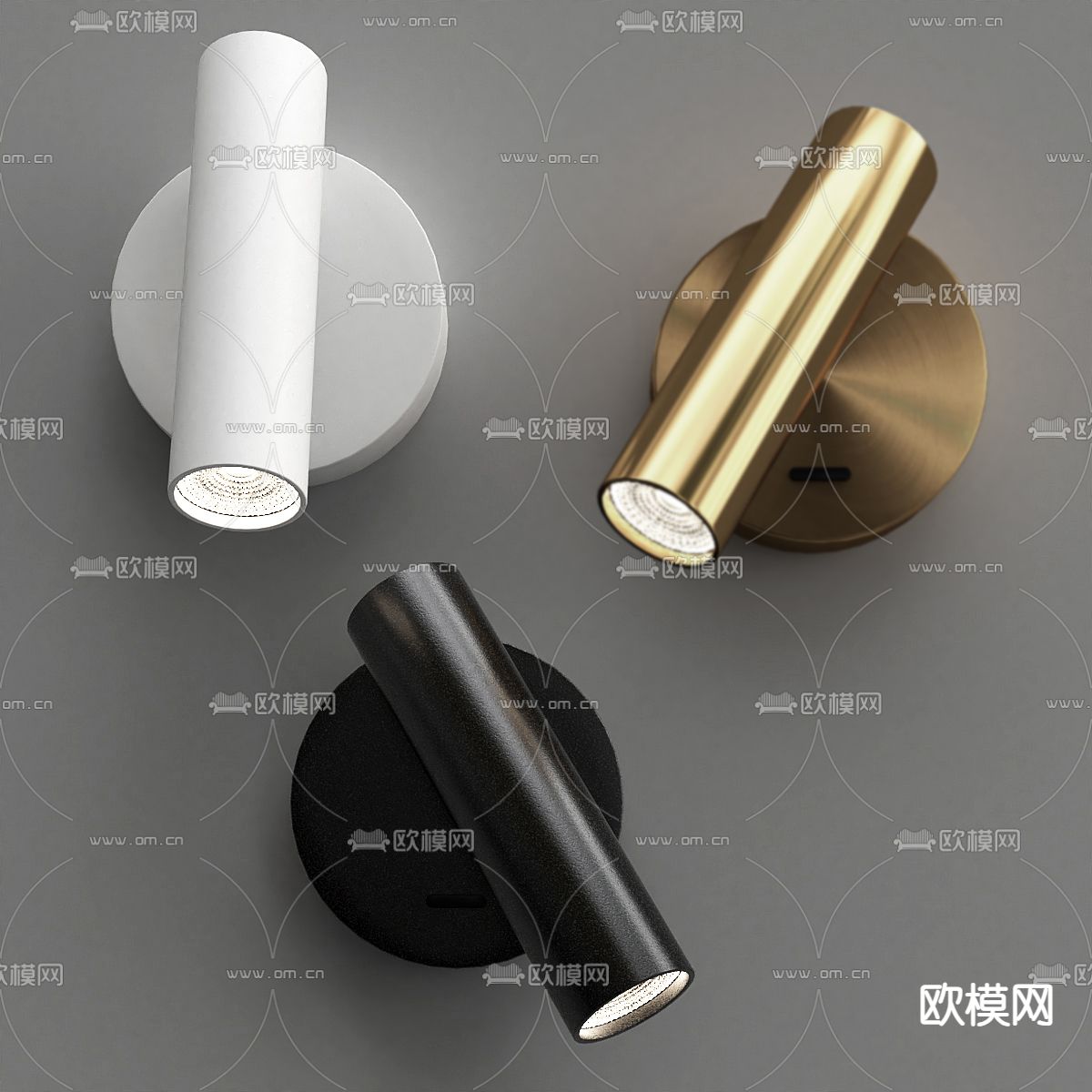 床头壁灯 阅读灯su模型下载（渲染图2）