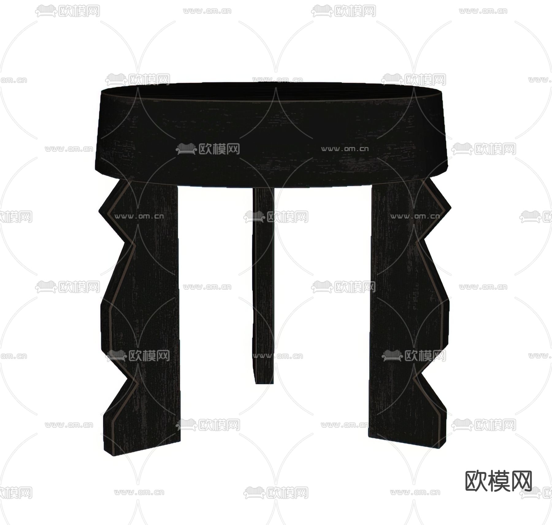 Faye 圆凳 凳子 木凳su模型下载（渲染图1）