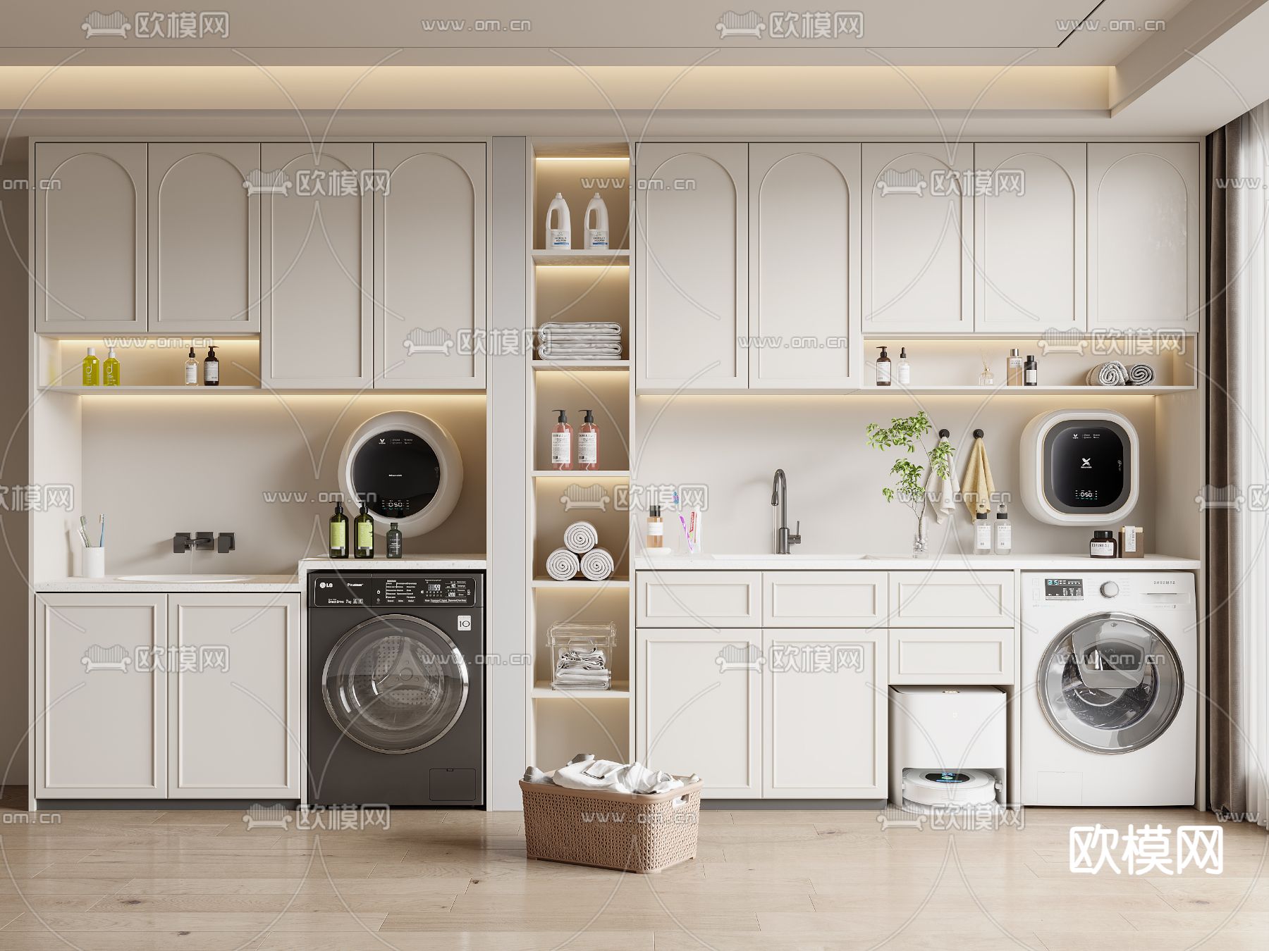 阳台柜 洗衣机柜3d模型下载