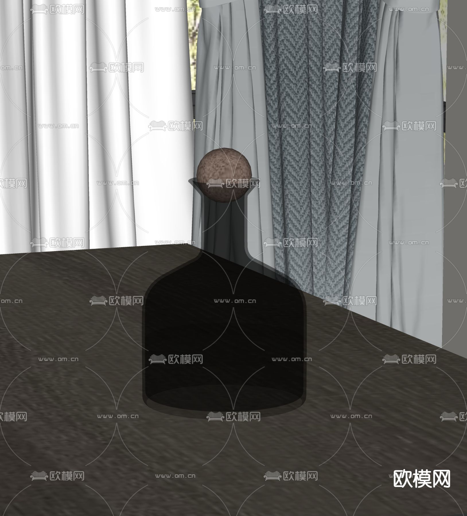 书本 酒瓶su模型下载（渲染图2）