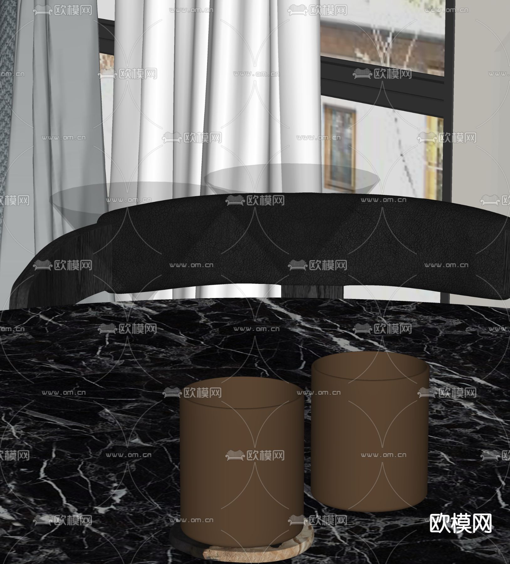 高脚杯 酒水su模型下载（渲染图1）