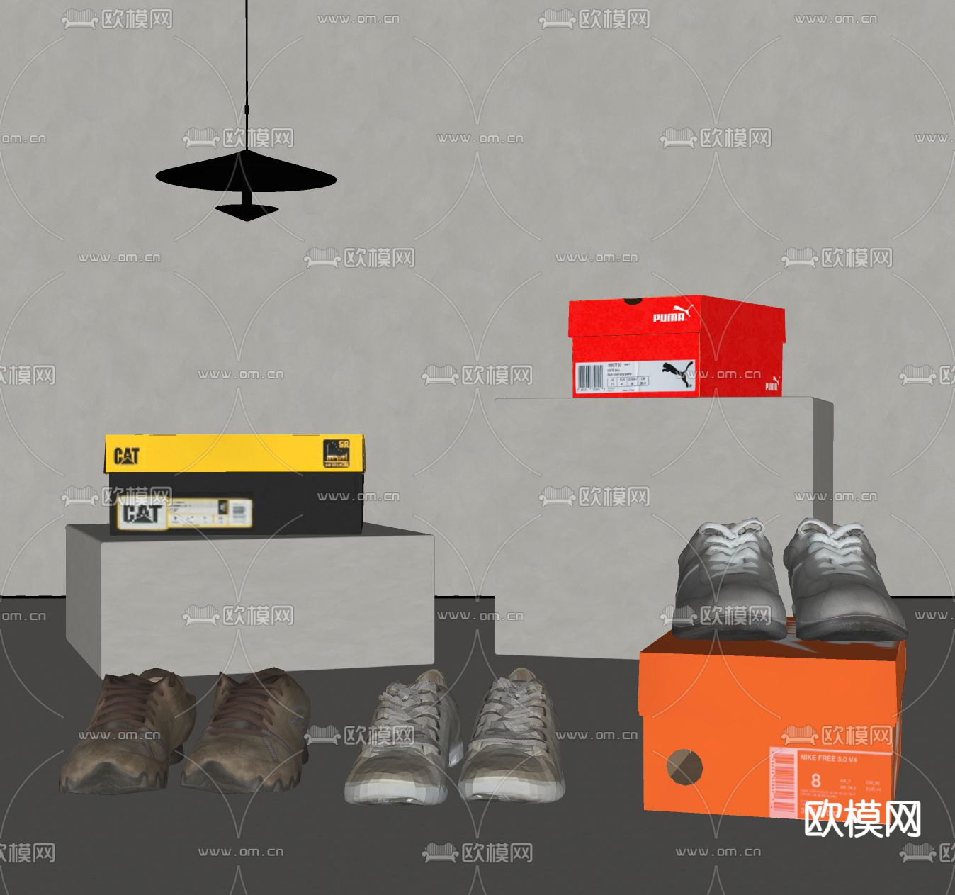 Arflex鞋子 鞋盒su模型下载（渲染图1）