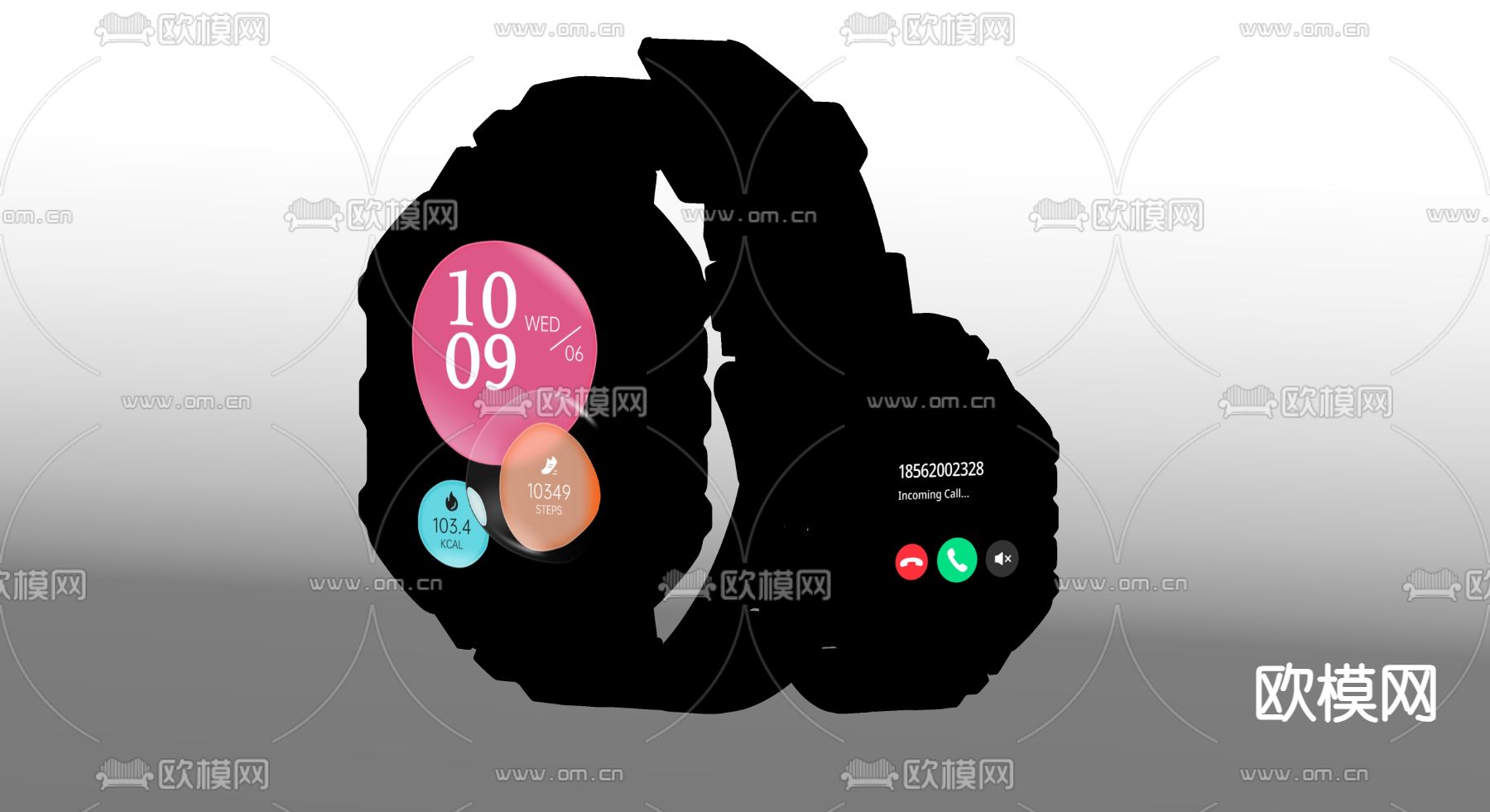 智能手表 手表su模型下载（渲染图1）