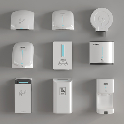  烘干机 吹干机 烘手机 烘手器 干手器 洗手液机su模型 