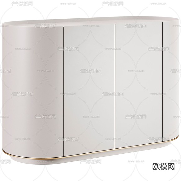 床头柜 边柜3d模型下载(渲染图2)