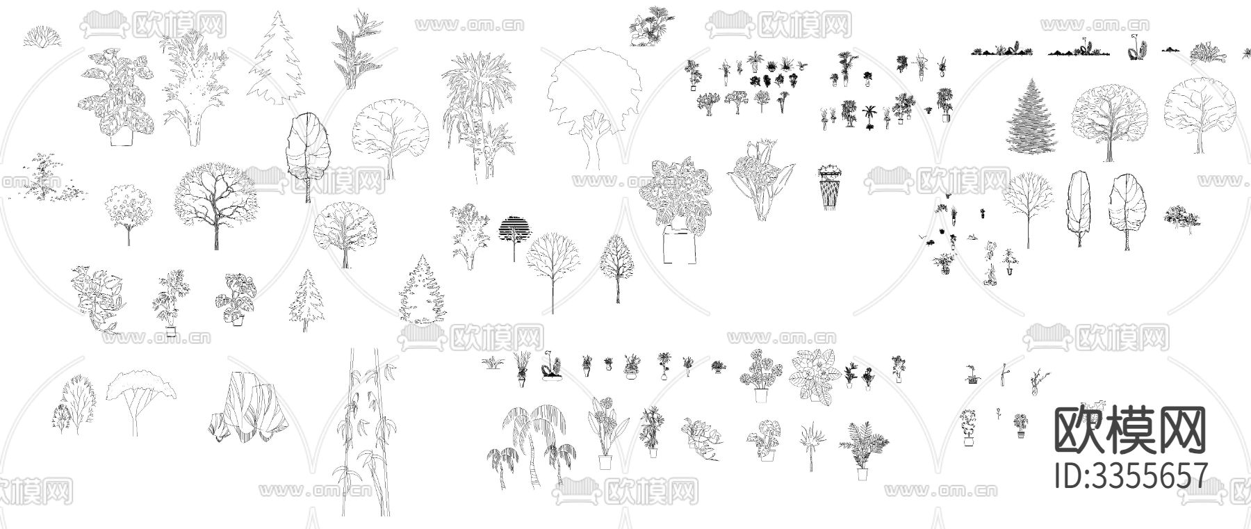 常用景观素材cad图库下载（渲染图3）