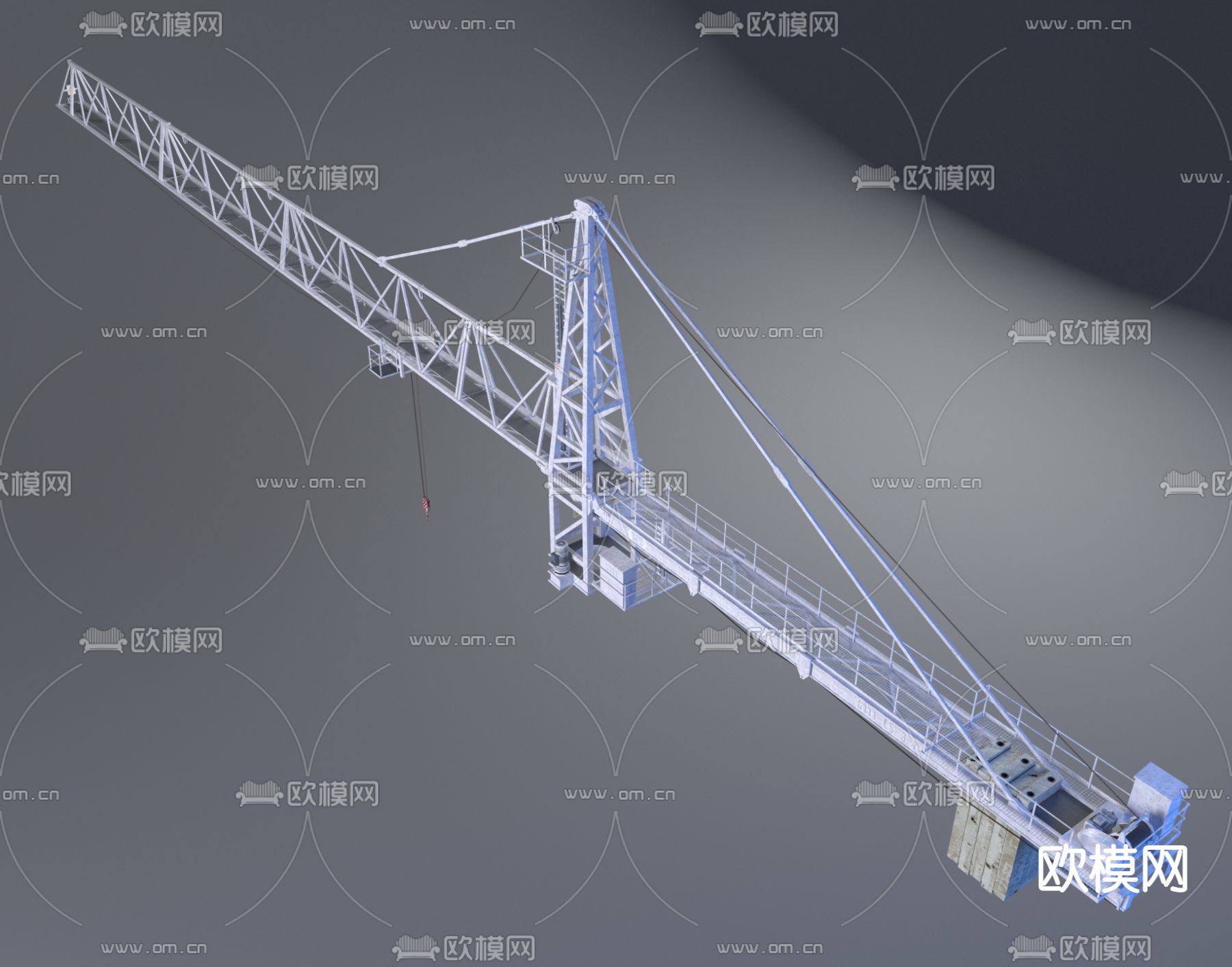 工业风塔吊 起重机 吊机3d模型下载