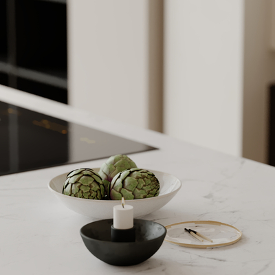  蜡烛 果盘 水果 果盘su模型 