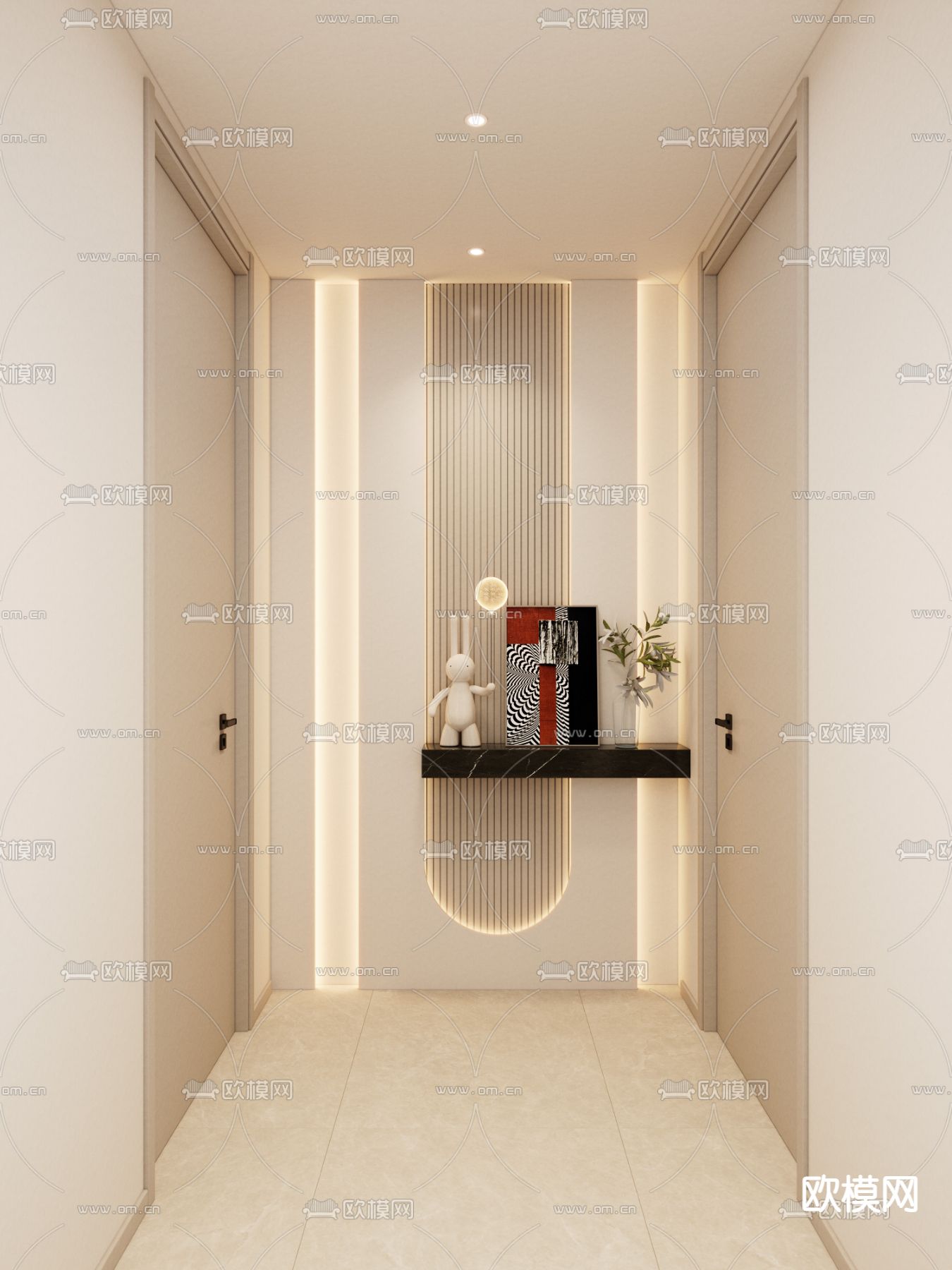 北欧走廊 玄关3d模型下载
