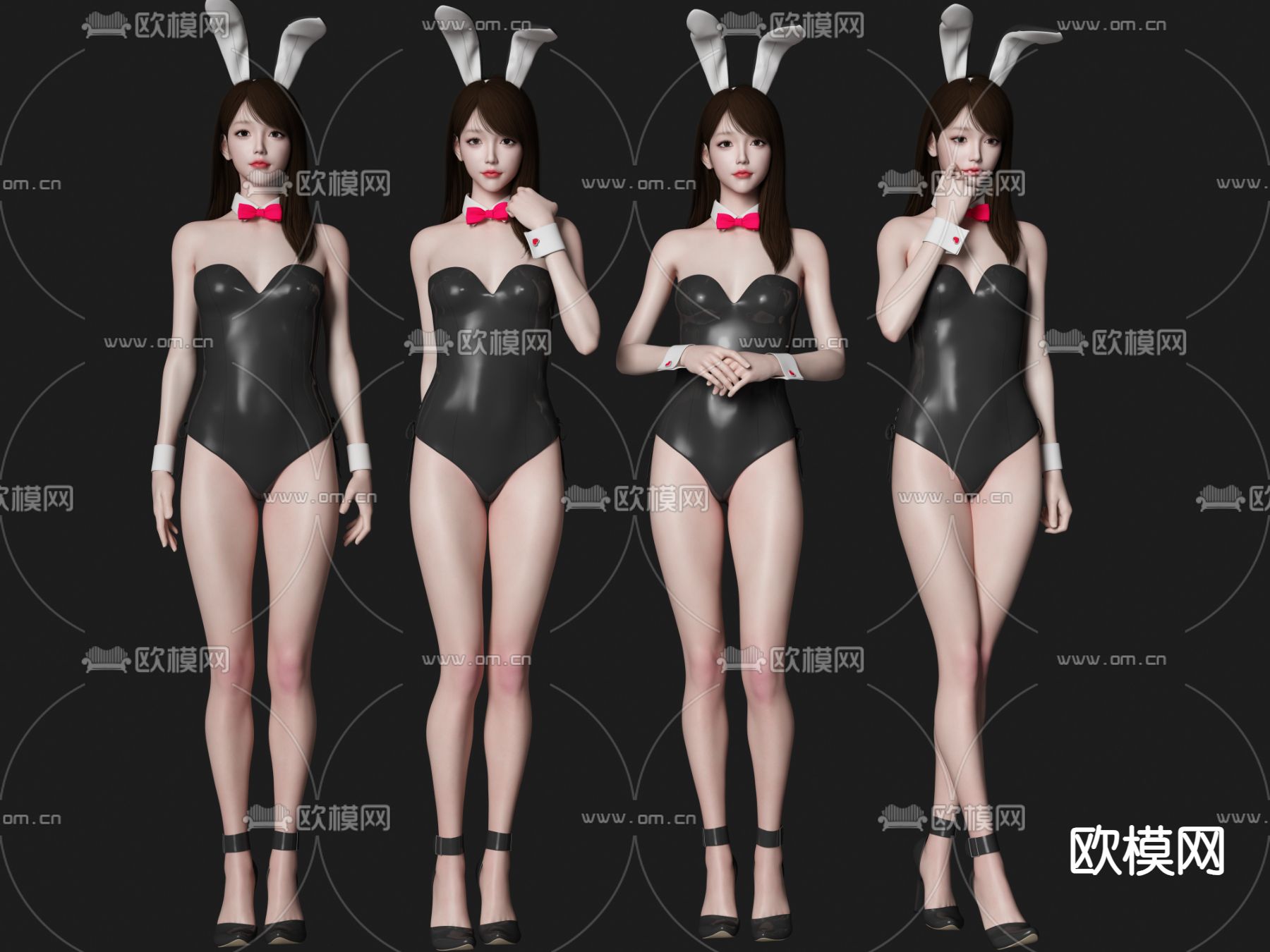 兔女郎 美女 性感人物3d模型下载