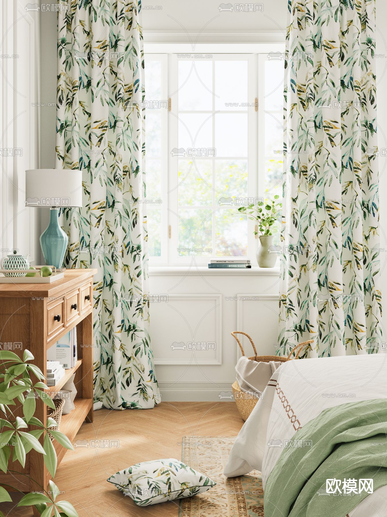 布帘 窗帘3d模型下载