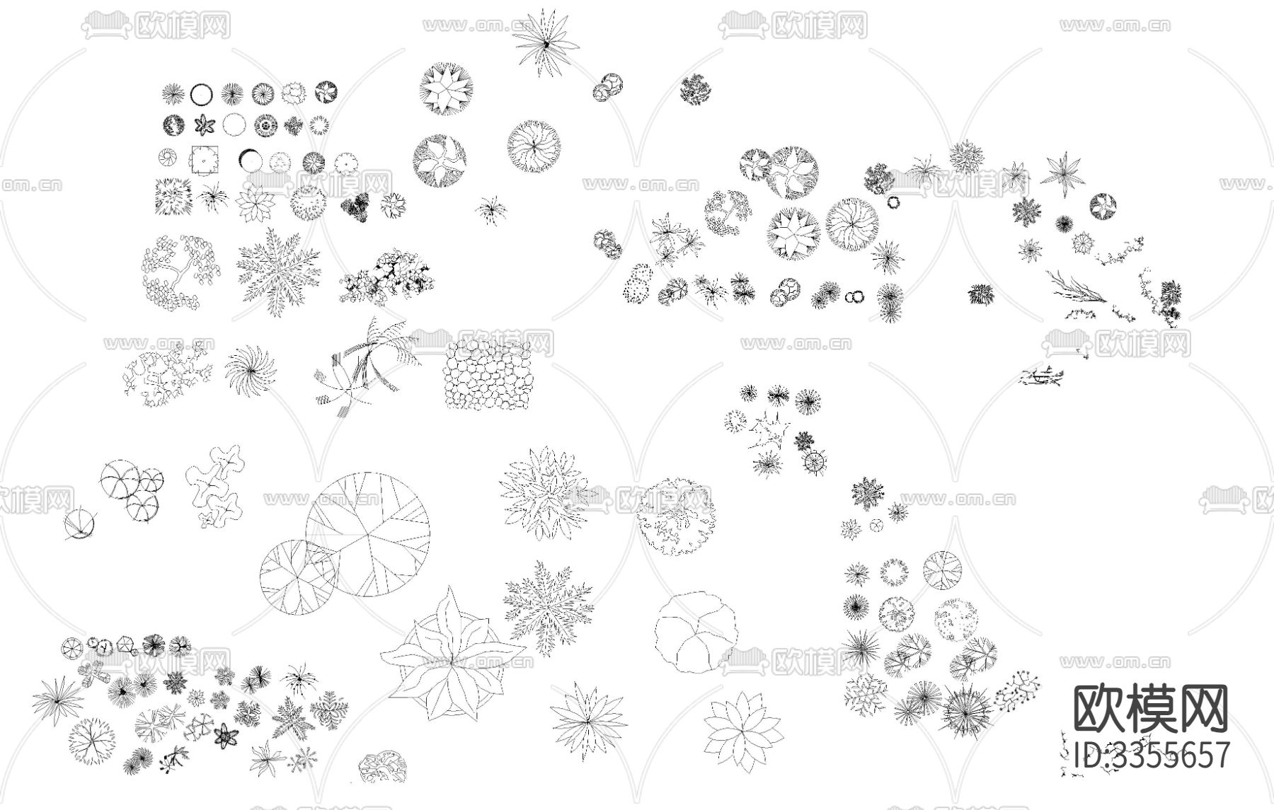 常用景观素材cad图库下载（渲染图4）