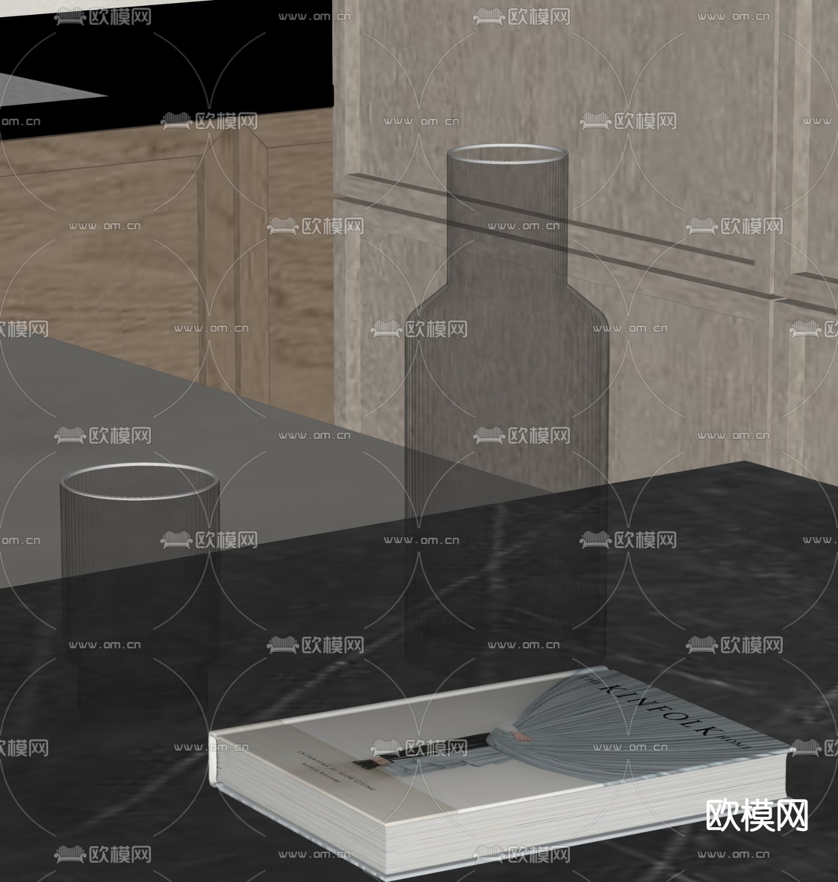 水杯 茶具su模型下载（渲染图1）