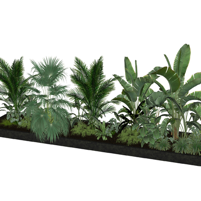  盆栽 盆景 绿植堆su模型 