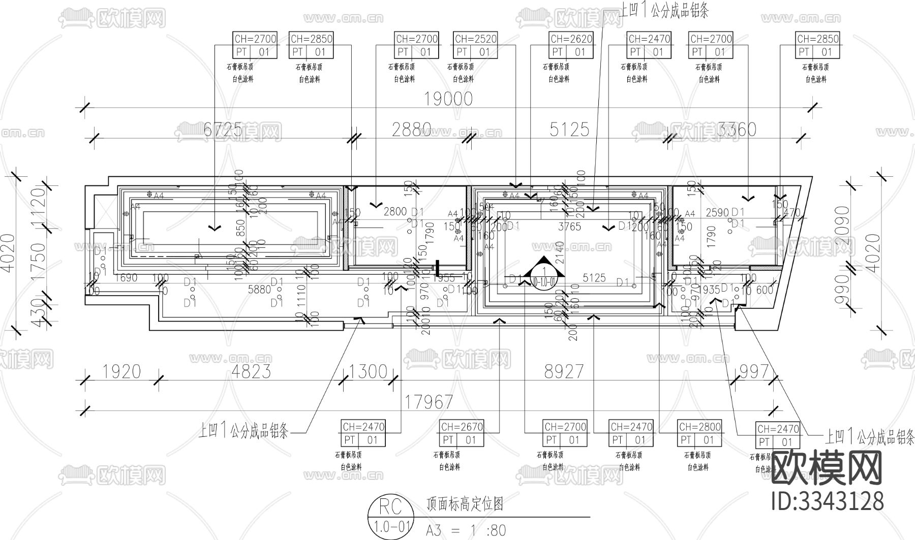 VIP 接待诊室cad平面图下载（渲染图2）