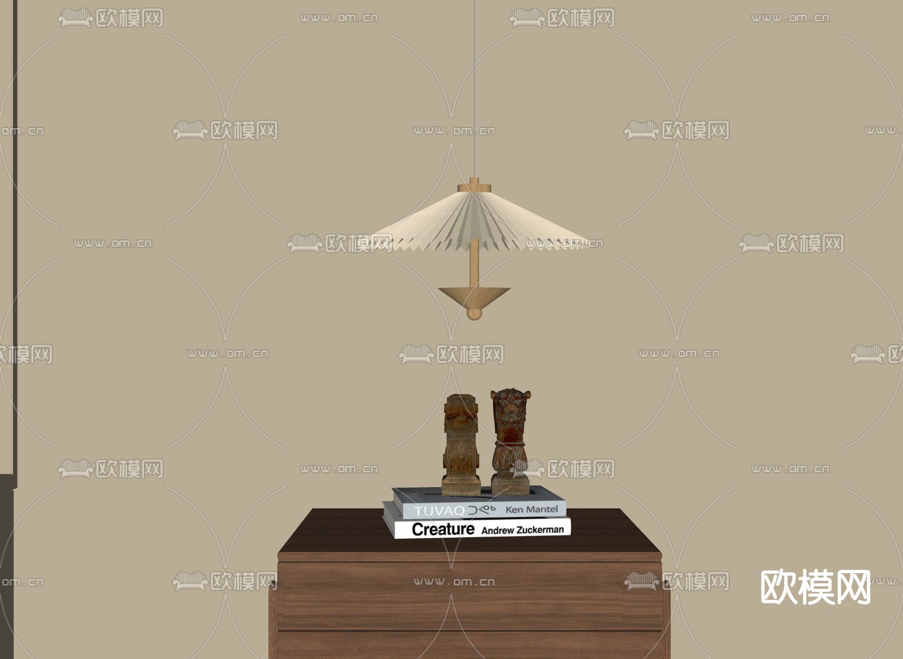 现代吊灯 床头小吊灯su模型下载（渲染图1）