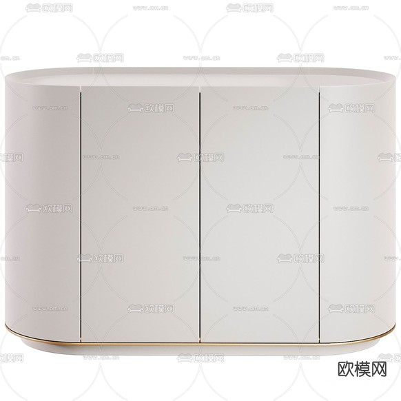 床头柜 边柜3d模型下载(渲染图1)