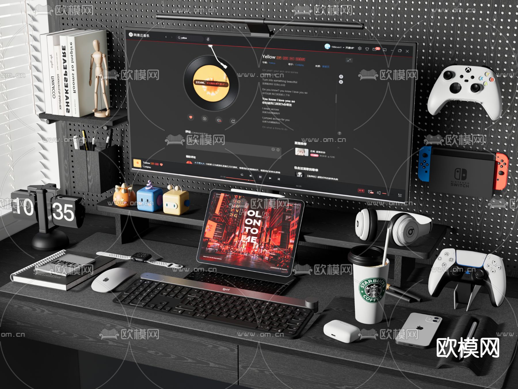 电脑 平板电脑 游戏设备 键盘3d模型下载