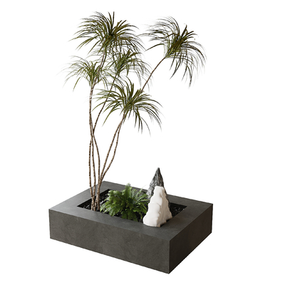  盆栽 盆景 绿植堆su模型 