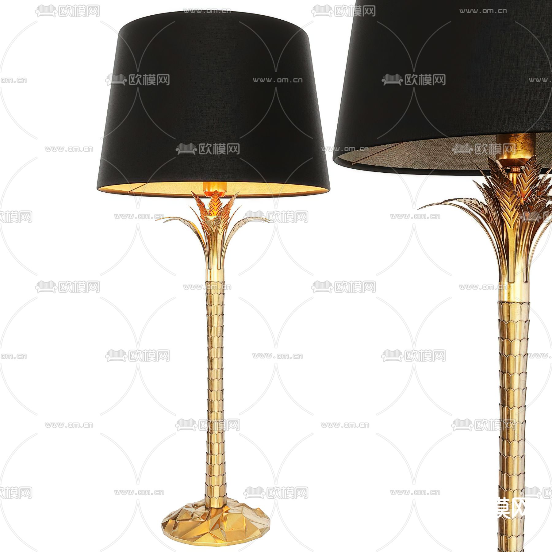 台灯 金属台灯3d模型下载