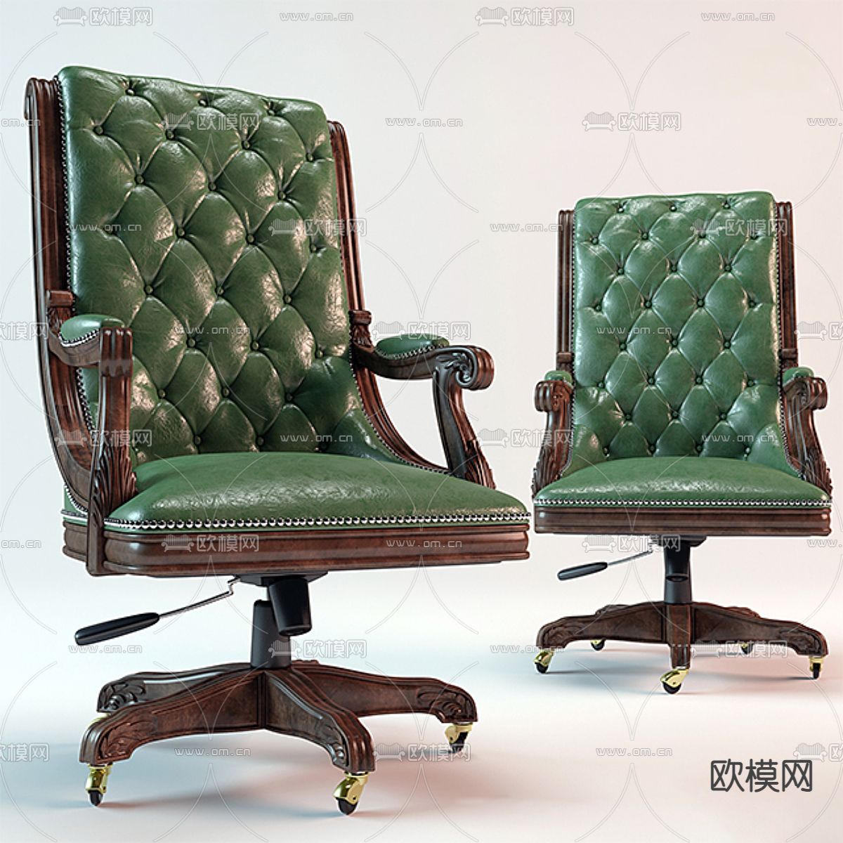 美式办公椅 大班椅 老板椅3d模型下载