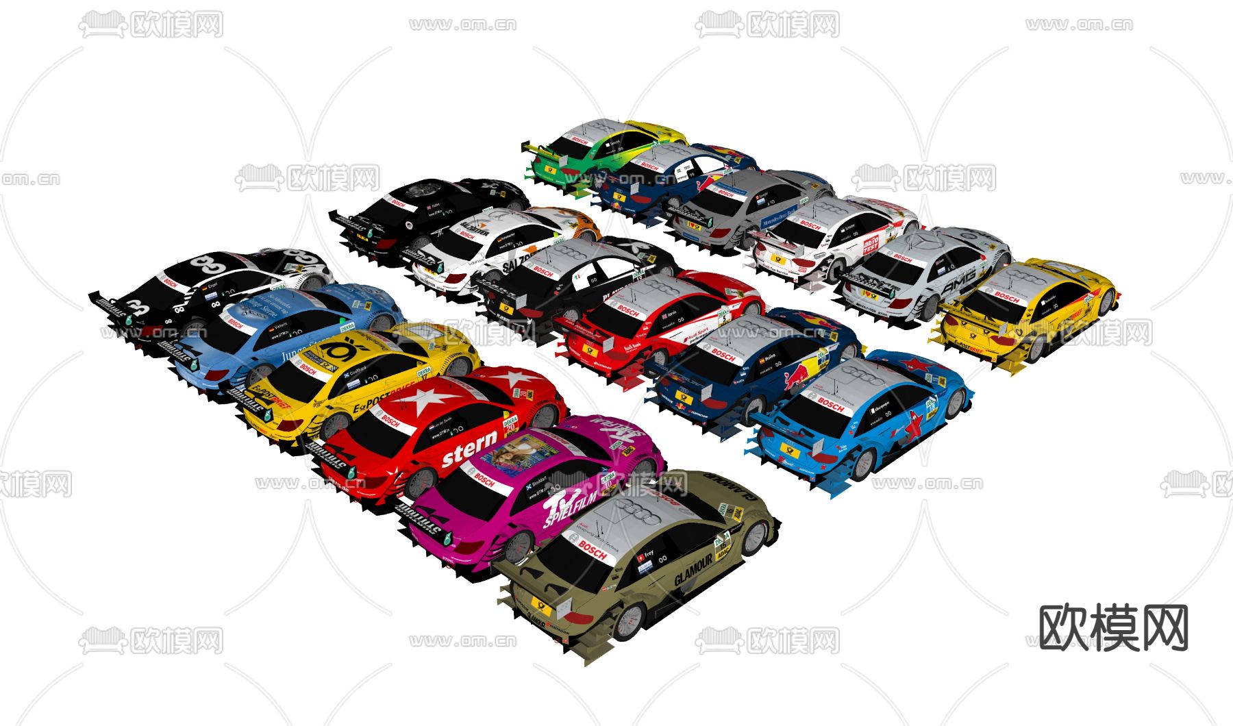 汽车玩具 儿童赛车玩具 炫酷赛车su模型下载（渲染图3）